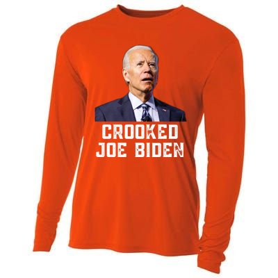 Crooked Joe Biden Trump Quote Called Joe Biden Crooked Cooling Performance Long Sleeve Crew