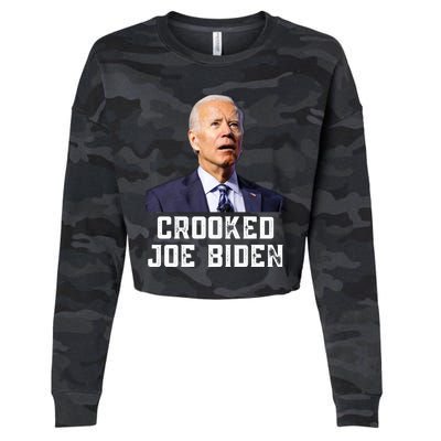 Crooked Joe Biden Trump Quote Called Joe Biden Crooked Cropped Pullover Crew