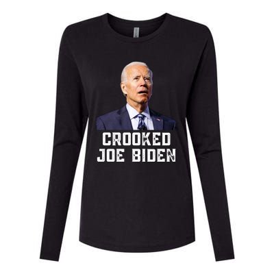 Crooked Joe Biden Trump Quote Called Joe Biden Crooked Womens Cotton Relaxed Long Sleeve T-Shirt