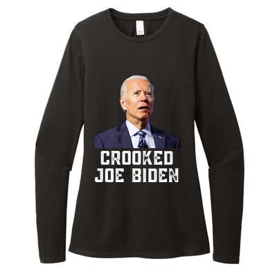 Crooked Joe Biden Trump Quote Called Joe Biden Crooked Womens CVC Long Sleeve Shirt