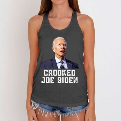 Crooked Joe Biden Trump Quote Called Joe Biden Crooked Women's Knotted Racerback Tank