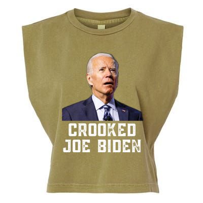 Crooked Joe Biden Trump Quote Called Joe Biden Crooked Garment-Dyed Women's Muscle Tee