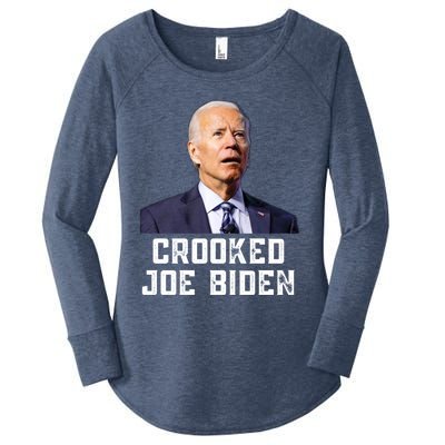 Crooked Joe Biden Trump Quote Called Joe Biden Crooked Women's Perfect Tri Tunic Long Sleeve Shirt