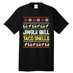 Christmas Jingle Bells Taco Shells Funny Ugly Xmas Sweater Tall T-Shirt