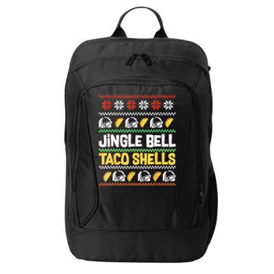 Christmas Jingle Bells Taco Shells Funny Ugly Xmas Sweater City Backpack