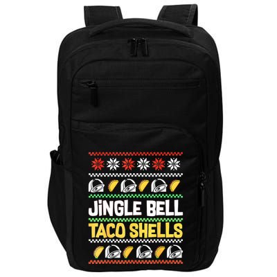 Christmas Jingle Bells Taco Shells Funny Ugly Xmas Sweater Impact Tech Backpack