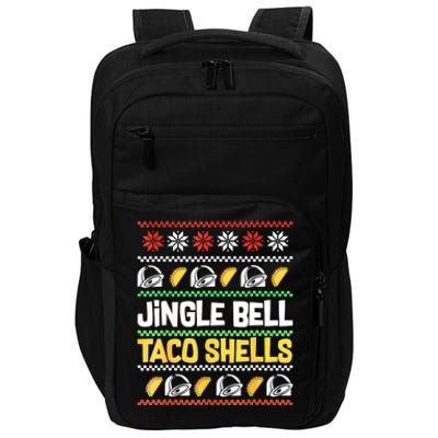 Christmas Jingle Bells Taco Shells Funny Ugly Xmas Sweater Impact Tech Backpack