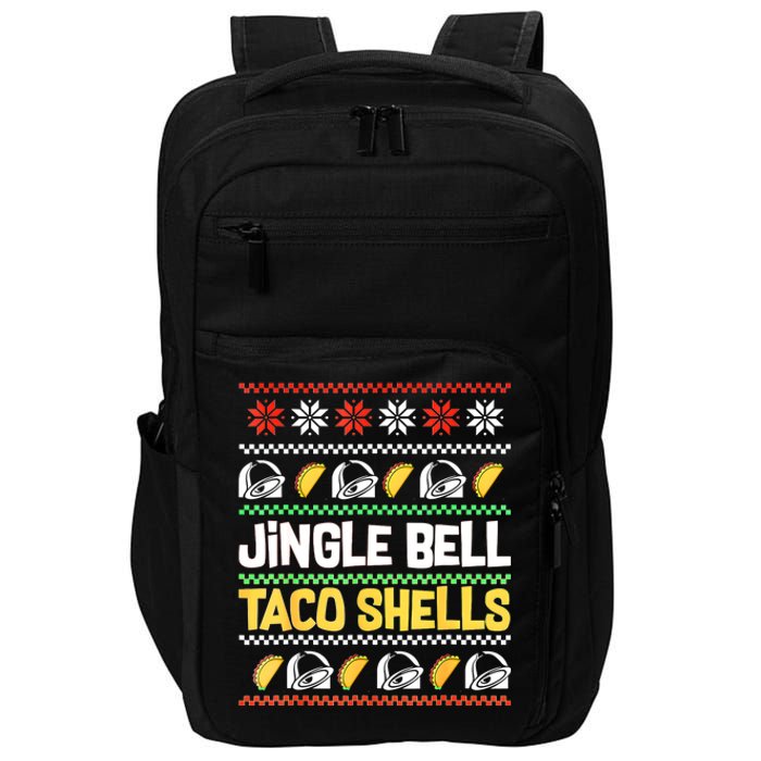 Christmas Jingle Bells Taco Shells Funny Ugly Xmas Sweater Impact Tech Backpack