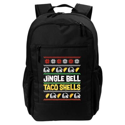 Christmas Jingle Bells Taco Shells Funny Ugly Xmas Sweater Backpack