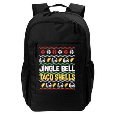 Christmas Jingle Bells Taco Shells Funny Ugly Xmas Sweater Daily Commute Backpack