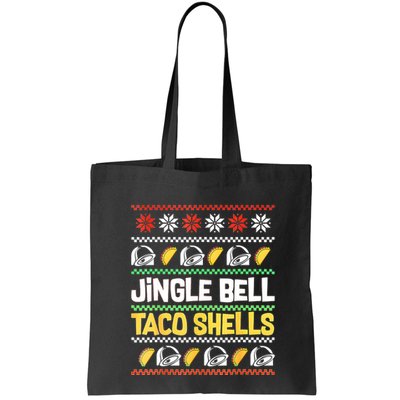 Christmas Jingle Bells Taco Shells Funny Ugly Xmas Sweater Bag