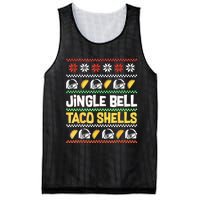 Christmas Jingle Bells Taco Shells Funny Ugly Xmas Sweater Mesh Reversible Basketball Jersey Tank