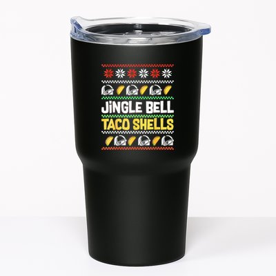 Christmas Jingle Bells Taco Shells Funny Ugly Xmas Sweater Tumbler