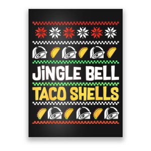 Christmas Jingle Bells Taco Shells Funny Ugly Xmas Sweater Poster