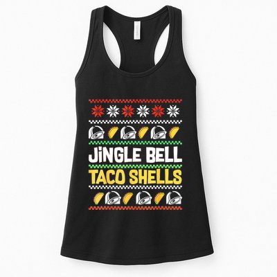 Christmas Jingle Bells Taco Shells Funny Ugly Xmas Sweater Womens Tank Top