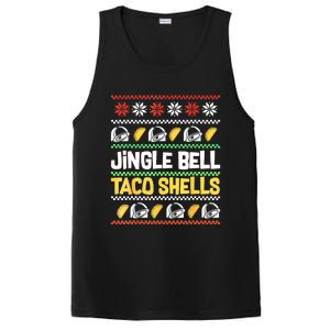 Christmas Jingle Bells Taco Shells Funny Ugly Xmas Sweater PosiCharge Competitor Tank