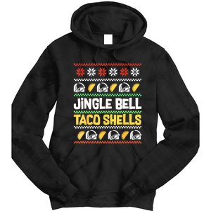 Christmas Jingle Bells Taco Shells Funny Ugly Xmas Sweater Tie Dye Hoodie