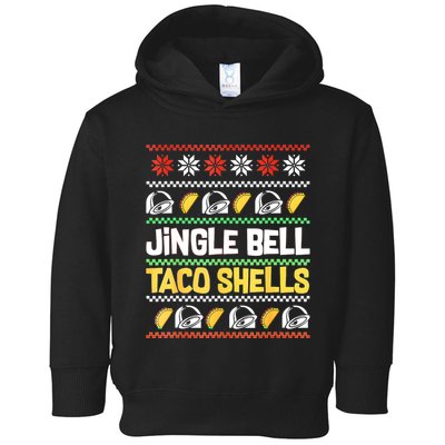 Christmas Jingle Bells Taco Shells Funny Ugly Xmas Sweater Toddler Hoodie