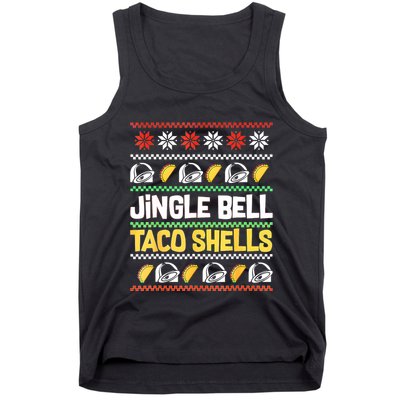 Christmas Jingle Bells Taco Shells Funny Ugly Xmas Sweater Tank Top