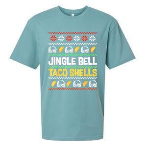 Christmas Jingle Bells Taco Shells Funny Ugly Xmas Sweater Sueded Cloud Jersey T-Shirt