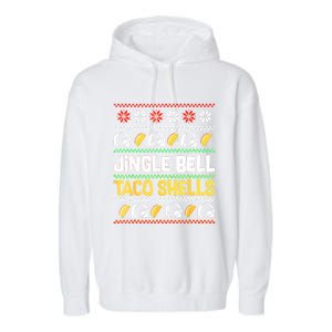 Christmas Jingle Bells Taco Shells Funny Ugly Xmas Sweater Garment-Dyed Fleece Hoodie