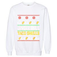 Christmas Jingle Bells Taco Shells Funny Ugly Xmas Sweater Garment-Dyed Sweatshirt