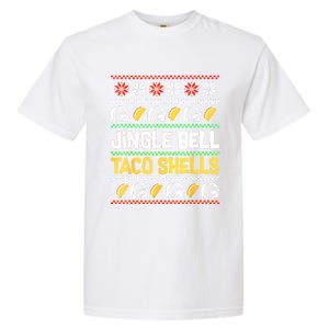 Christmas Jingle Bells Taco Shells Funny Ugly Xmas Sweater Garment-Dyed Heavyweight T-Shirt