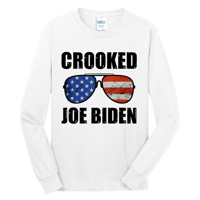 Crooked Joe Biden Trump Quote Called Joe Biden Crooked Tall Long Sleeve T-Shirt