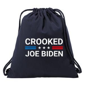 Crooked Joe Biden Trump Quote Called Joe Biden Crooked Drawstring Bag