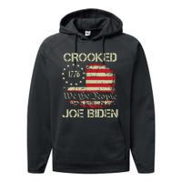 Crooked Joe Biden Trump Quote Called Joe Biden Crooked Performance Fleece Hoodie