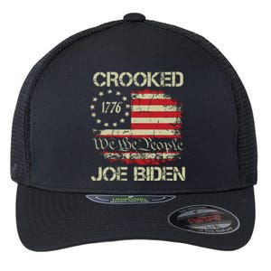 Crooked Joe Biden Trump Quote Called Joe Biden Crooked Flexfit Unipanel Trucker Cap