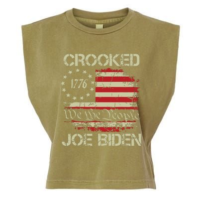 Crooked Joe Biden Trump Quote Called Joe Biden Crooked Garment-Dyed Women's Muscle Tee