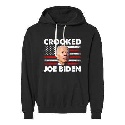 Crooked Joe Biden Trump Quote Called Joe Biden Crooked Garment-Dyed Fleece Hoodie