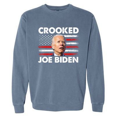 Crooked Joe Biden Trump Quote Called Joe Biden Crooked Garment-Dyed Sweatshirt