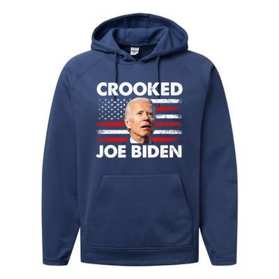 Crooked Joe Biden Trump Quote Called Joe Biden Crooked Performance Fleece Hoodie