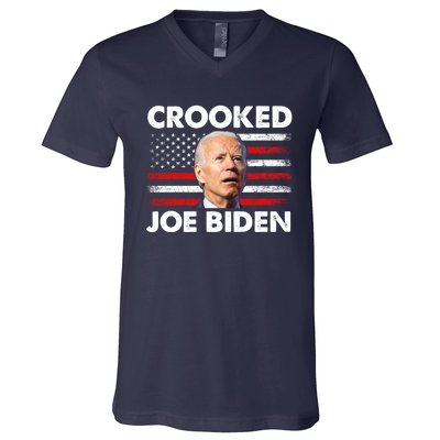 Crooked Joe Biden Trump Quote Called Joe Biden Crooked V-Neck T-Shirt