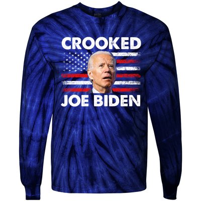 Crooked Joe Biden Trump Quote Called Joe Biden Crooked Tie-Dye Long Sleeve Shirt