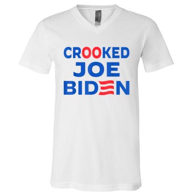 Crooked Joe Biden Trump Quote Called Joe Biden Crooked V-Neck T-Shirt