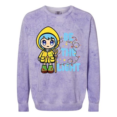 Christmas Jubilee Be The Light Luce Anime Mascot Of The 2025 Xmas Gift Colorblast Crewneck Sweatshirt