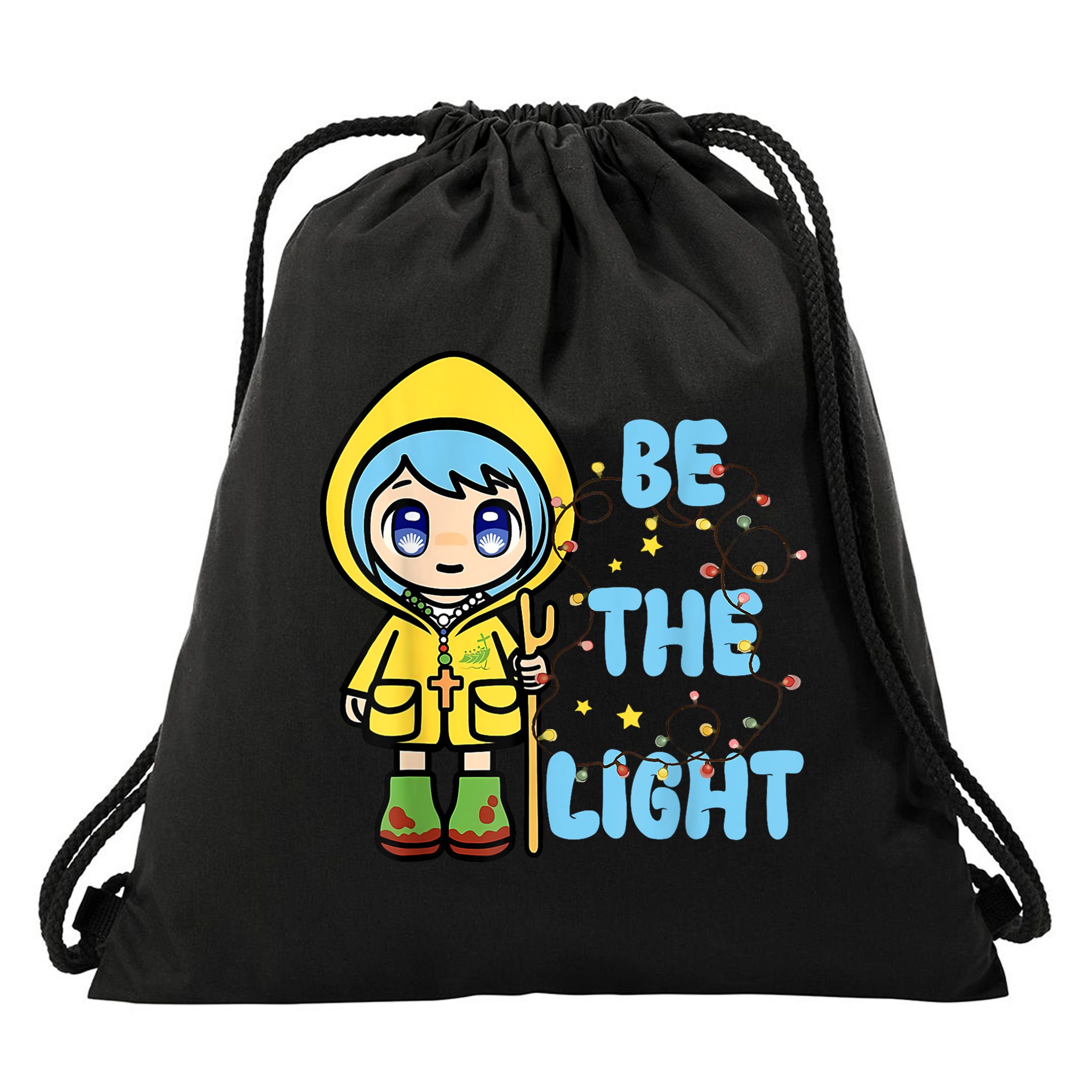 Christmas Jubilee Be The Light Luce Anime Mascot Of The 2025 Xmas Gift Drawstring Bag