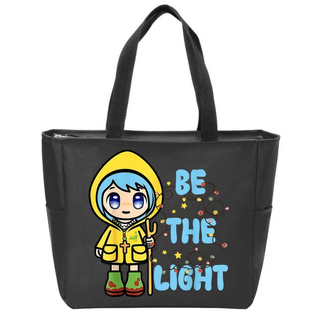Christmas Jubilee Be The Light Luce Anime Mascot Of The 2025 Xmas Gift Zip Tote Bag