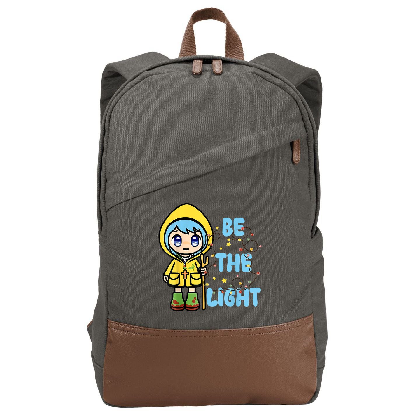 Christmas Jubilee Be The Light Luce Anime Mascot Of The 2025 Xmas Gift Cotton Canvas Backpack