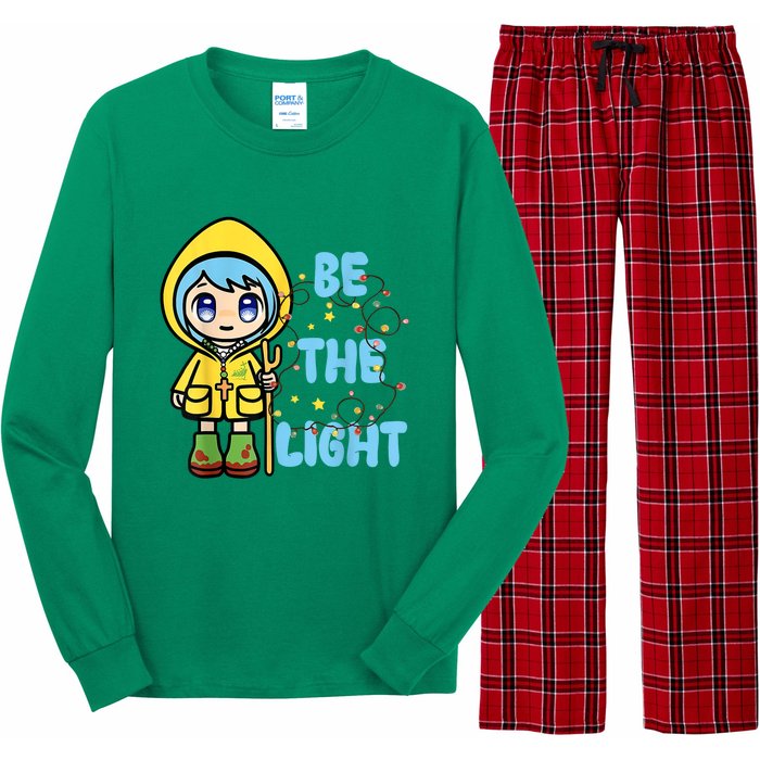 Christmas Jubilee Be The Light Luce Anime Mascot Of The 2025 Xmas Gift Long Sleeve Pajama Set