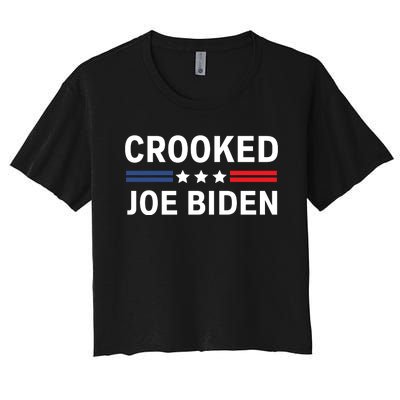 Crooked Joe Biden Women's Crop Top Tee