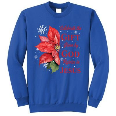 Celebrate Jesus Birth Christian Christmas Gift Tall Sweatshirt