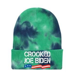 Crooked Joe Biden Trump Quote Called Joe Biden Crooked Tie Dye 12in Knit Beanie