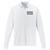 Crooked Joe Biden Performance Long Sleeve Polo