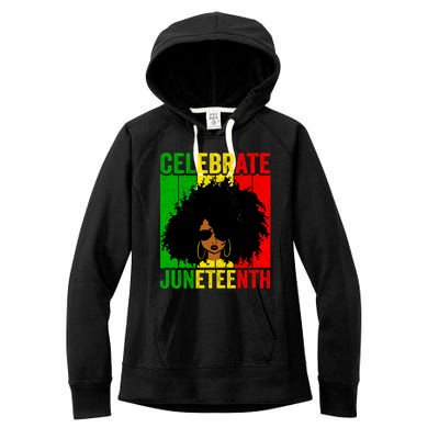 Celebrate Juneteenth Blm African Freedom Independence Gift Women's Fleece Hoodie