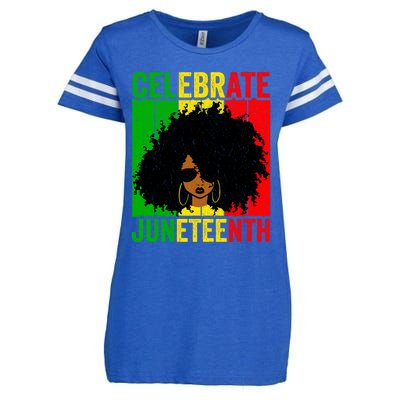 Celebrate Juneteenth Blm African Freedom Independence Gift Enza Ladies Jersey Football T-Shirt