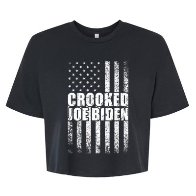 Crooked Joe Biden Trump Quote Called Joe Biden Crooked Bella+Canvas Jersey Crop Tee